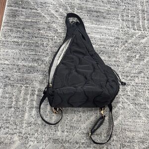 Black Quilted Women's Backpack